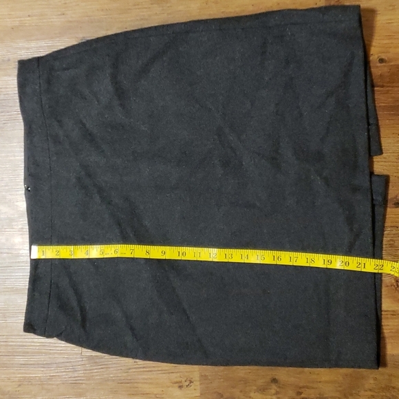 J crew factory black/dark Grey wool blend pencil skirt euc - Picture 1 of 5